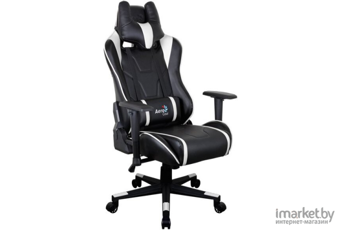 Кресло компьютерное AeroCool AC220 AIR (черный/белый)