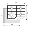 Газовая варочная панель Akpo PGA 604 LGC BL