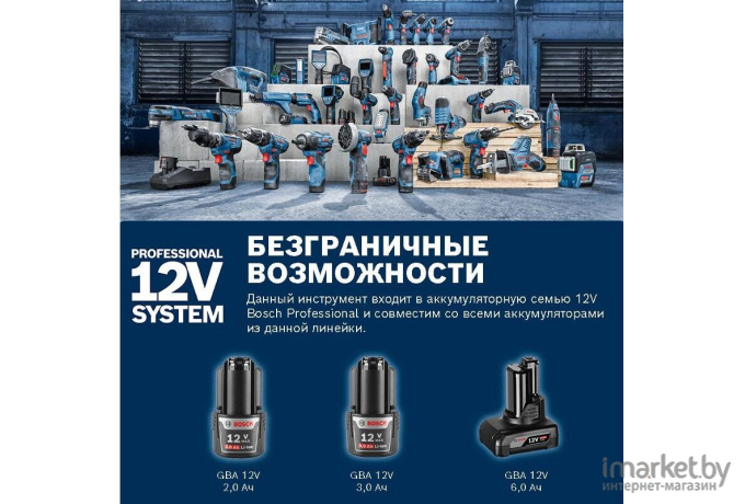 Угловая шлифмашина Bosch GWS 12V-76 Professional 06019F200B (с 2-мя АКБ, 3.0 Ah, кейс)