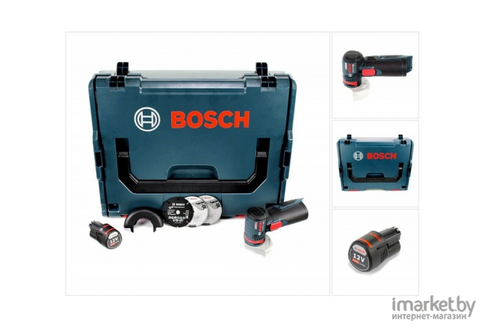 Угловая шлифмашина Bosch GWS 12V-76 Professional 06019F200B (с 2-мя АКБ, 3.0 Ah, кейс)