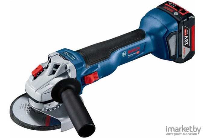 Угловая шлифмашина Bosch GWS 18V-10 Professional 06019J4004 (с 2-мя АКБ, кейс)