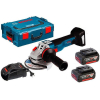 Угловая шлифмашина Bosch GWS 18V-10 Professional 06019J4004 (с 2-мя АКБ, кейс)