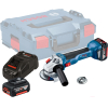 Угловая шлифмашина Bosch GWS 18V-10 Professional 06019J4004 (с 2-мя АКБ, кейс)