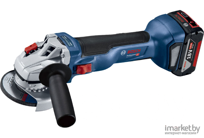 Угловая шлифмашина Bosch GWS 18V-10 Professional 06019J4004 (с 2-мя АКБ, кейс)