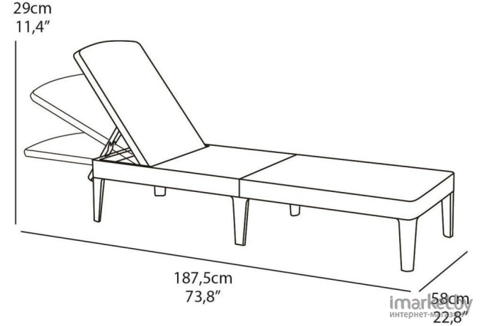 Шезлонг Keter Jaipur 237958 (коричневый)