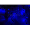 Гирлянда Айсикл (бахрома) светодиодный, 4,0х0,6м, черный провод КАУЧУК, 220В, диоды синие, NEON-NI