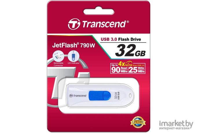 USB Flash Transcend JetFlash 790 32GB (TS32GJF790W)