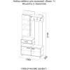Вешалка SV-Мебель Прихожая Визит 1 К (дуб сонома/сосна джексон, с зеркалом)