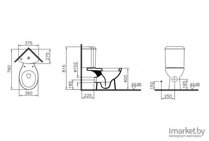 Унитаз Vitra Arkitekt [9754B003-7201]