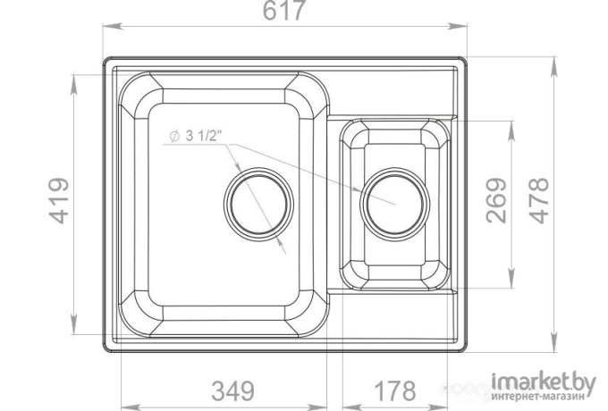 Кухонная мойка GranFest QUARZ Z-09 (черный)