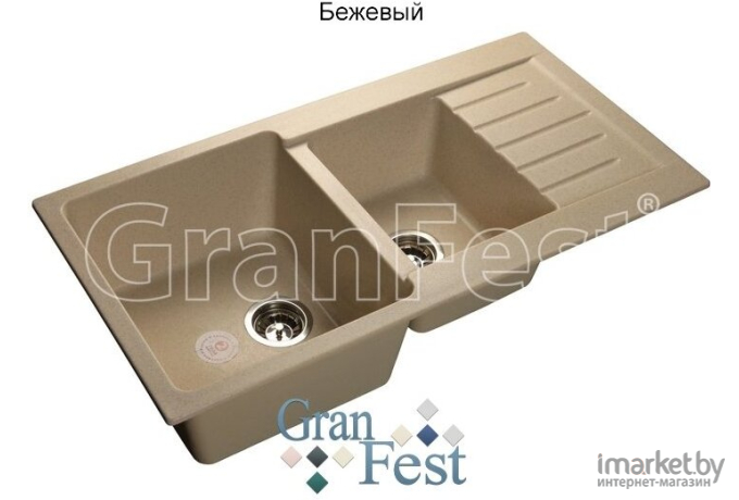 Кухонная мойка GranFest GF-P980KL (бежевый)