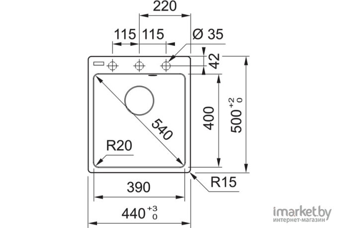 Кухонная мойка Franke Centro CNG 610-39 Fragranite 114.0639.655 (белый)