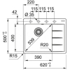 Кухонная мойка Franke Centro CNG 611-62 TL Fragranite 114.0639.712 (черный матовый)