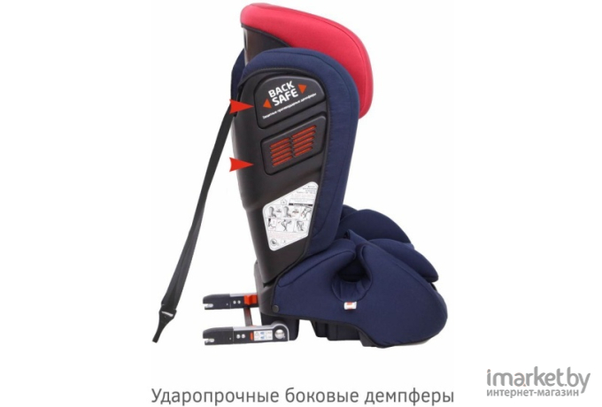 Детское автокресло SIGER Гранд Isofix красный синий (KRES3323)