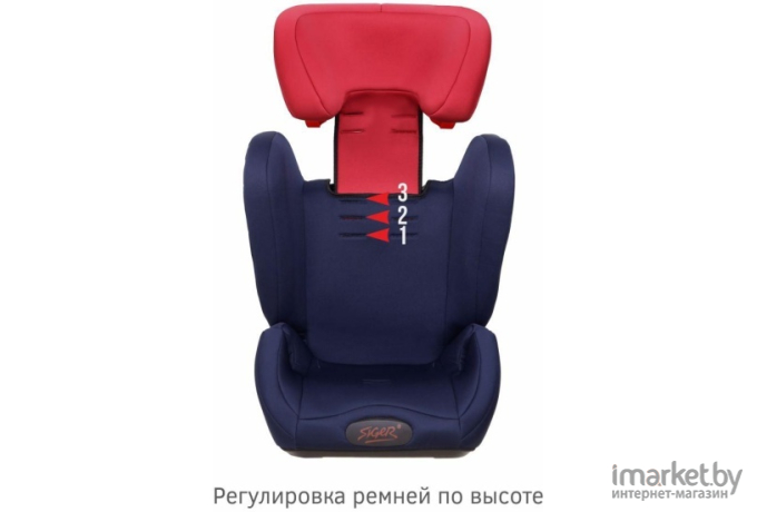 Детское автокресло SIGER Гранд Isofix красный синий (KRES3323)