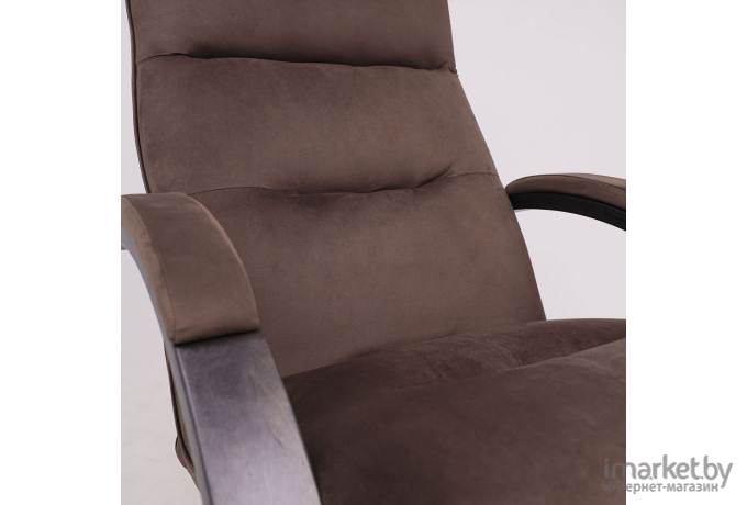 Кресло-качалка Leset Морено венге/велюр V23 коричневый