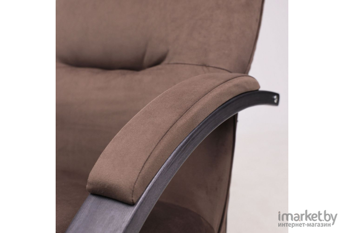 Кресло-качалка Leset Морено венге/велюр V23 коричневый