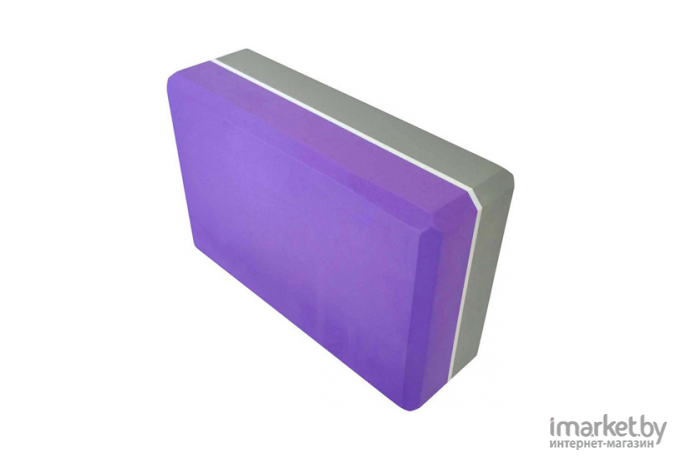 Блок для йоги Body Form BF-YB04 пурпурный/серый