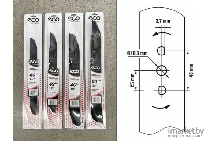 Нож для газонокосилки ECO LG-X2008 40 см