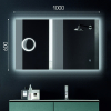 Зеркало Алмаз-Люкс с подсветкой, сенсороная кнопка, линза (Delhi 10060sl-4)