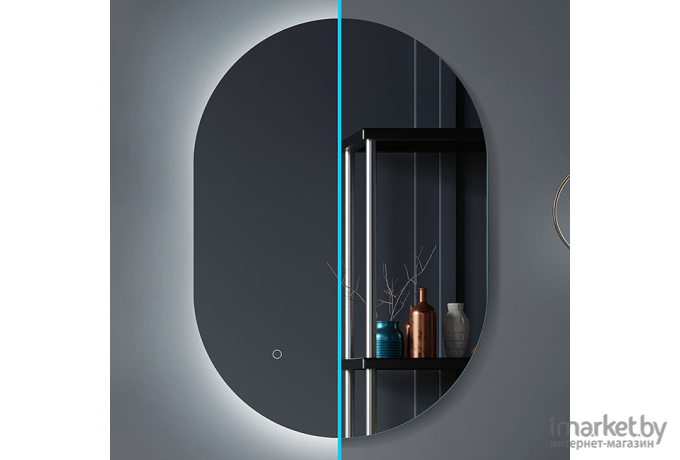 Зеркало Алмаз-Люкс с подсветкой, сенсорная кнопка (Seoul 8050s-4)