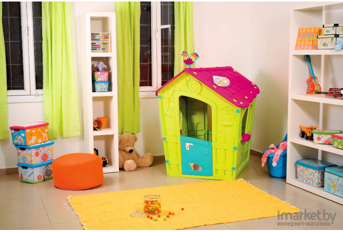 Игровой домик Keter Magic Play House бежевый/зеленый (231601)