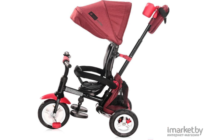 Детский велосипед с ручкой Lorelli Moovo Air Luxe 2021 Red/Black (10050462103)