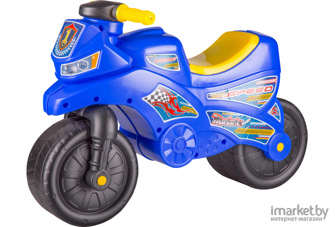 Каталка детская Альтернатива Мотоцикл синий (М6787)