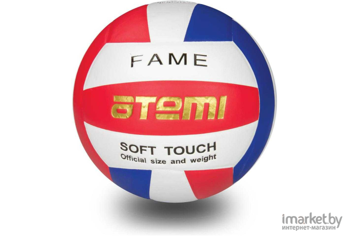 Мяч волейбольный Atemi Fame синтетическая кожа PU Soft красный/белый/синий