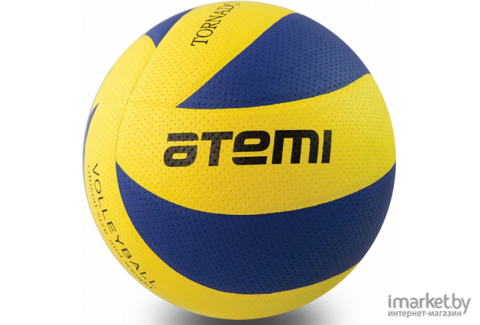 Мяч волейбольный Atemi Tornado синтетическая кожа PU SOFT желтый/синий