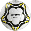 Мяч футбольный Atemi Attack Micro Fiber PU 1.3мм р.5 белый/чёрный/жёлтый