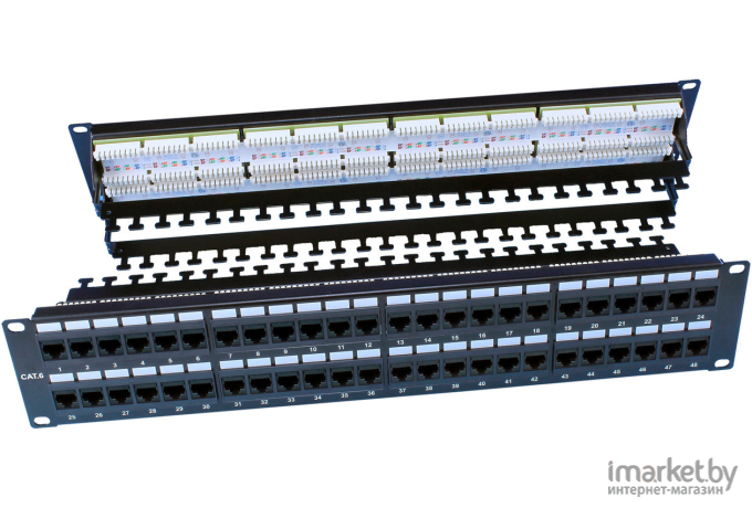 Патч-панель Hyperline PP3-19-48-8P8C-C6-110D