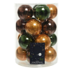 Набор елочных шаров Kaemingk 20 шт. 142256 янтарный/зеленый