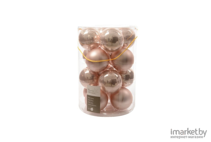 Набор елочных шаров Kaemingk 16 шт. 140721 розовый