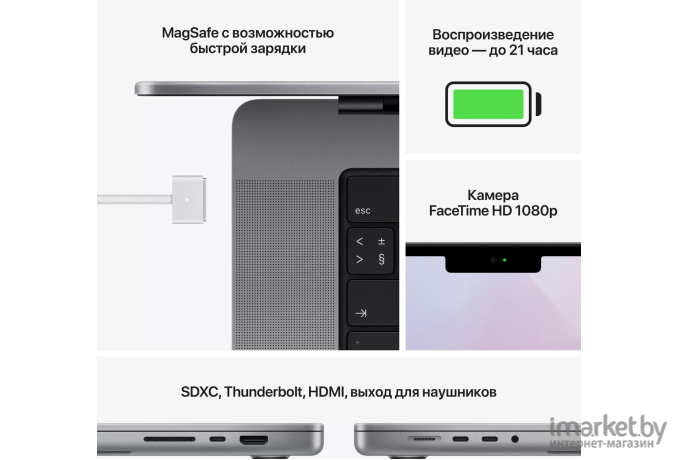 Ноутбук Apple MacBook Pro 16 M1 Pro Space Gray (MK183RU/A)