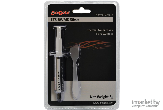 Термопаста ExeGate ETS-6WMK Silver 2 г (EX282346RUS)
