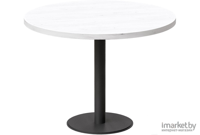 Стол обеденный Millwood Лофт Хельсинки 4 Л D900x750 дуб белый Craft/металл черный