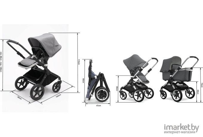 Коляска Bugaboo Fox3 black/midnight black 2в1