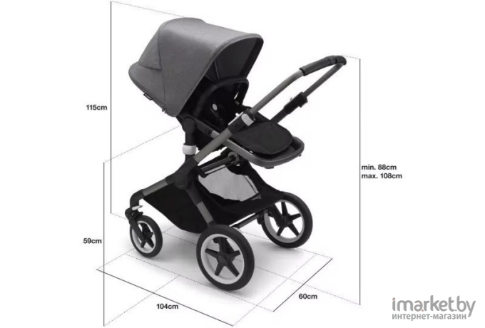 Коляска Bugaboo Fox3 black/midnight black 2в1