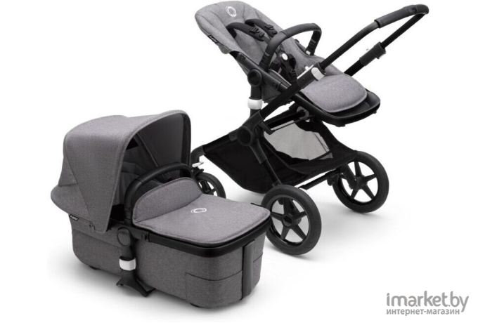 Коляска Bugaboo Fox3 black/grey melange 2в1