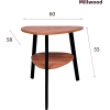 Журнальный стол Millwood Лофт СТ-8 Л 60х58х55 дуб табачный Craft/металл черный
