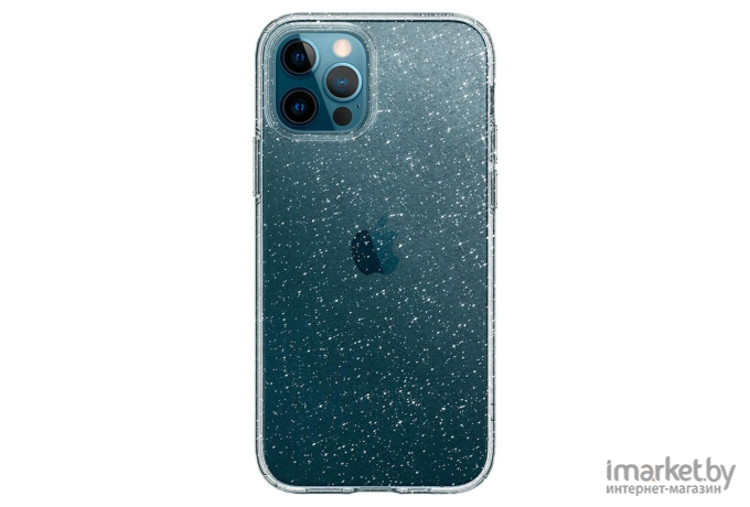 Чехол для iPhone 12, 12 Pro гелевый с блестками Spigen Liquid Crystal Glitter прозрачный