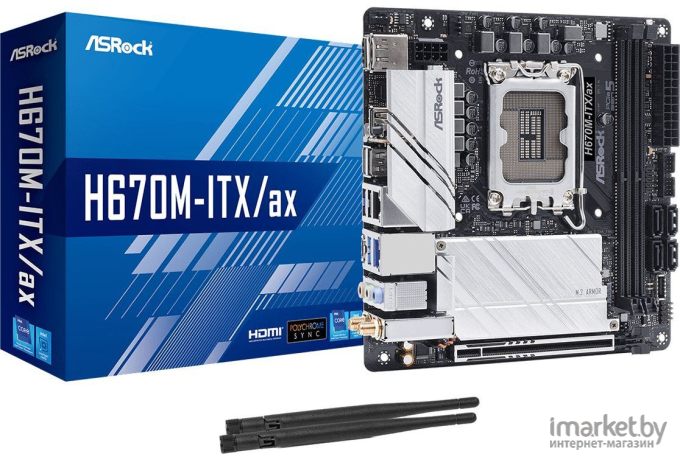 Материнская плата ASRock H670M-ITX/AX