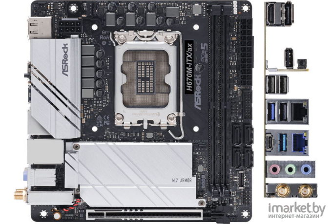 Материнская плата ASRock H670M-ITX/AX