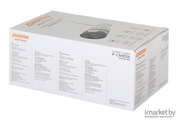 Камера видеонаблюдения IP Digma DiVision 600 белый/черный (DV600)