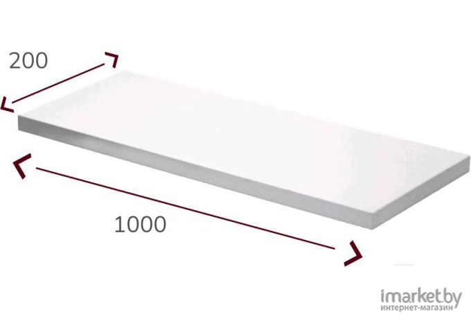 Полка Millwood ПНН-3 100х20 белый