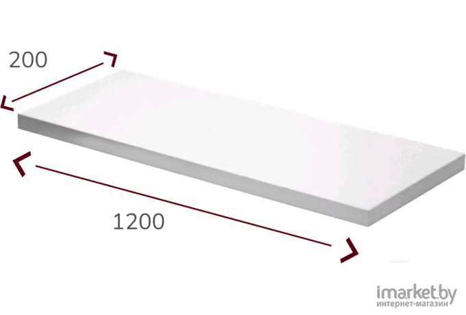 Полка Millwood ПНН-3 120х20 белый