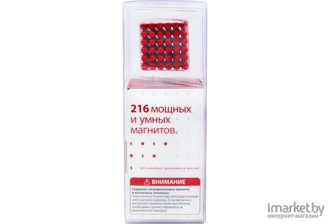 Магнитный куб Magnetic Cube красный 216 5мм (207-101-4)