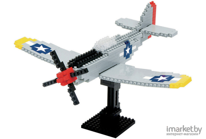 Конструктор Nanoblock Самолет P-51 Мустанг Deluxe (NBM_005)