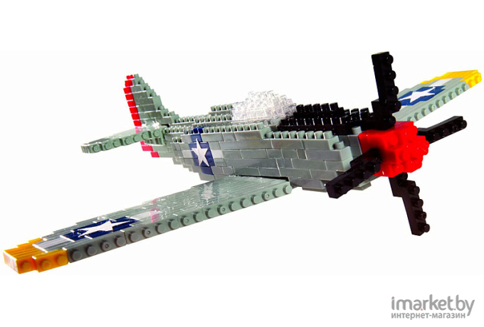 Конструктор Nanoblock Самолет P-51 Мустанг Deluxe (NBM_005)